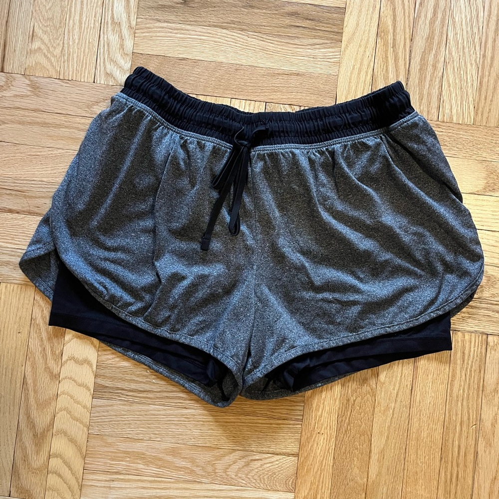 Champion Gray and Black Athletic Shorts Lightweight Performance